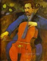 The Cellist Portrait of Upaupa Scheklud Post Impressionism Primitivism Paul Gauguin